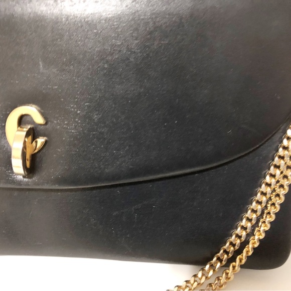 Authentic Dior black leather clutch bag with golden hardware - Picture 2 of 12